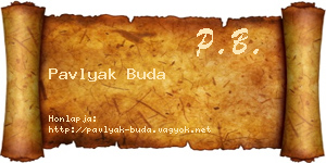 Pavlyak Buda névjegykártya